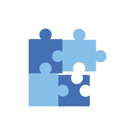 Dynamic Puzzle Piece Icon for Entertainmentのイラスト素材