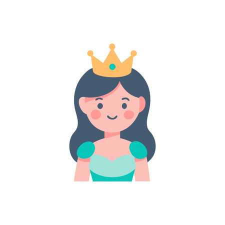 Stylish Princess Icon for Creative Useのイラスト素材