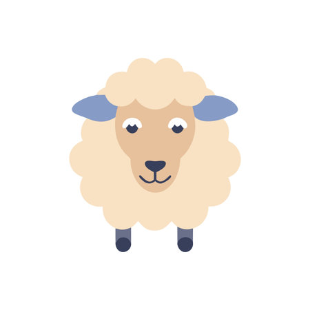 Whimsical Sheep Icon for Fun Designsのイラスト素材