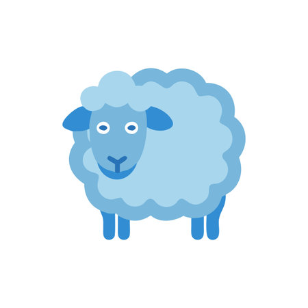 Cute Sheep Icon for Farm and Nature Themesのイラスト素材