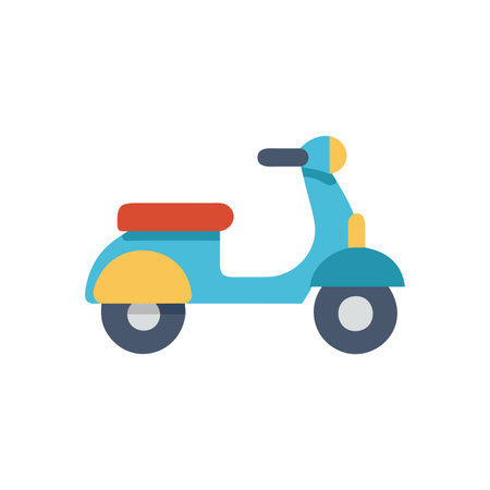 Colorful Scooter Icon for Kidsのイラスト素材
