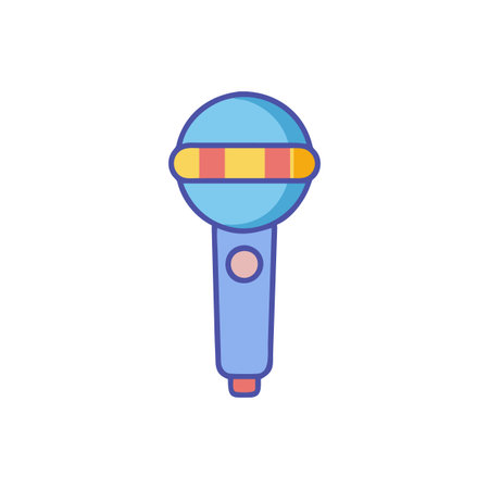Charming Toy Microphone Icon for Creative Expressionのイラスト素材