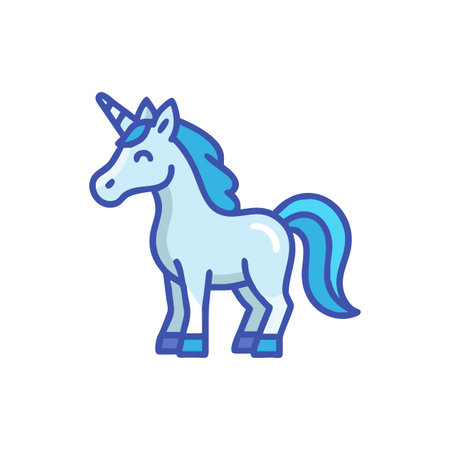 Magical Unicorn Icon for Fantasy Themesのイラスト素材