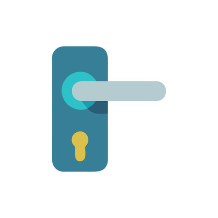 Stylish Door Handle Icon for Designのイラスト素材
