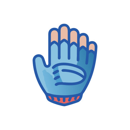 Simple Baseball Glove Icon for Gamesのイラスト素材