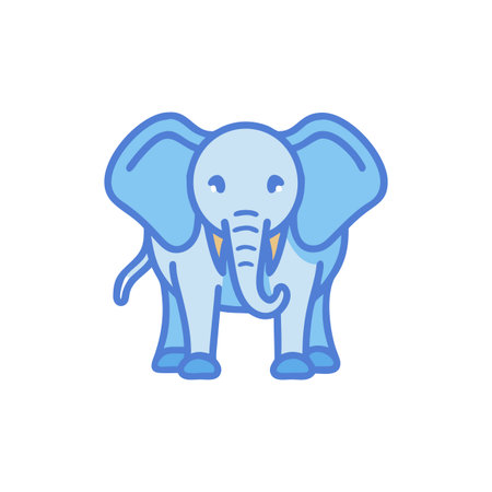 Colorful Elephant Icon for Educationのイラスト素材
