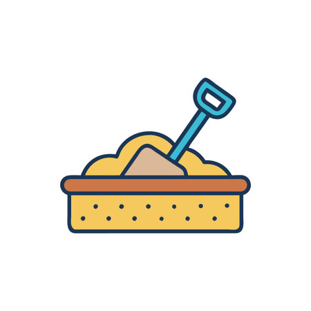 Colorful Sandbox Icon for Kidsのイラスト素材