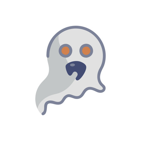 Cute Ghost Icon for Friendly Frightsのイラスト素材