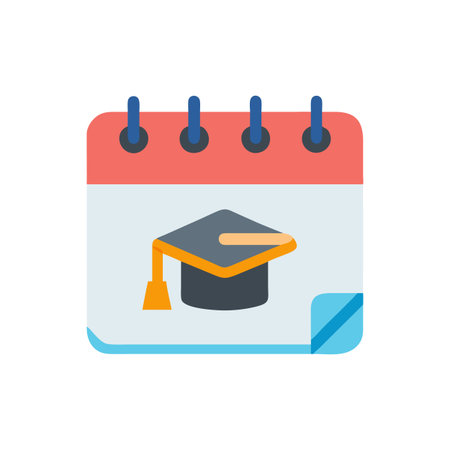 Academic Calendar Tool Iconのイラスト素材