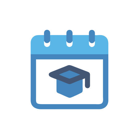 Educational Academic Calendar Iconのイラスト素材