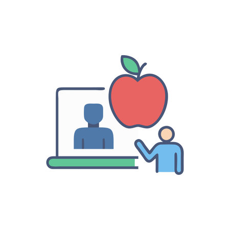 Teacher Apple Icon Designのイラスト素材