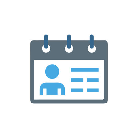 Educational Attendance Register Iconのイラスト素材