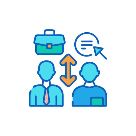 Educational Career Counseling Iconのイラスト素材