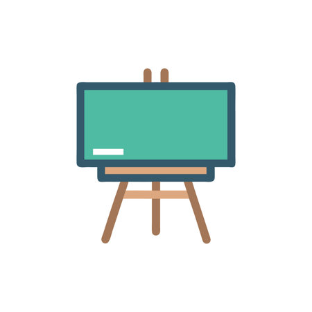 Chalkboard Stand Iconのイラスト素材