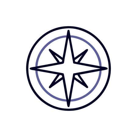 Classic Compass Rose Design Icon
