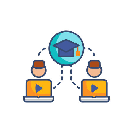Educational Distance Learning Iconのイラスト素材
