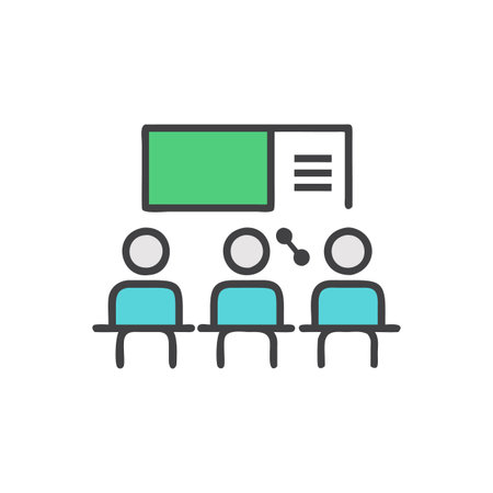 Modern Classroom Setup Illustration Iconのイラスト素材