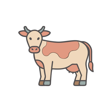 Playful Cow Design Iconのイラスト素材