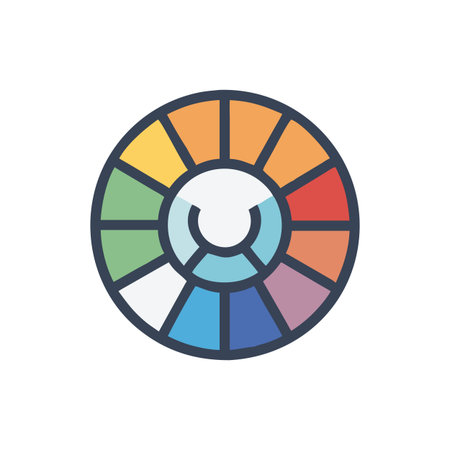 Fundamental Color Wheel Design Iconのイラスト素材