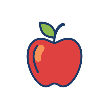 Educational Apple Iconのイラスト素材