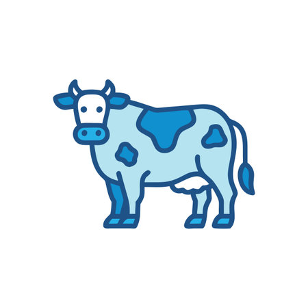 Adorable Cow Design Iconのイラスト素材