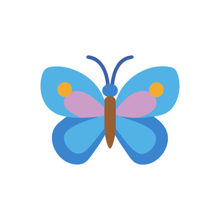 Cartoon Butterfly Icon Designのイラスト素材