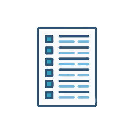 Educational Answer Sheet Iconのイラスト素材