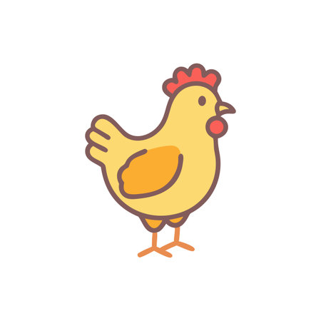 Educational Chicken Iconのイラスト素材
