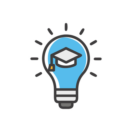 Educational Lightbulb Iconのイラスト素材