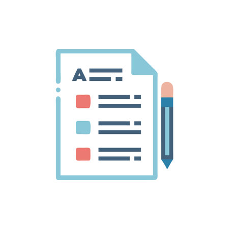 Educational Exam Sheet Iconのイラスト素材