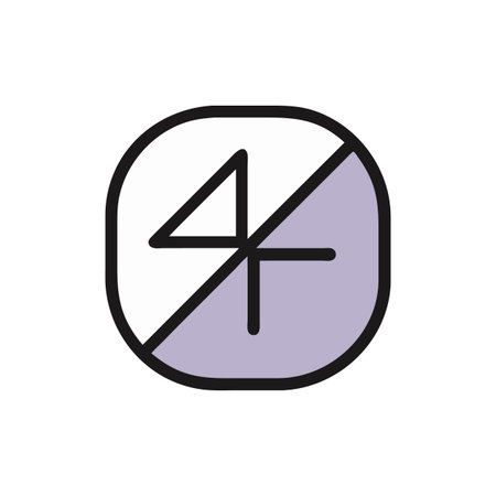 Educational Fraction Symbol Iconのイラスト素材
