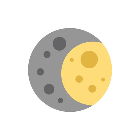 Night Sky Moon Icon for Astronomyのイラスト素材