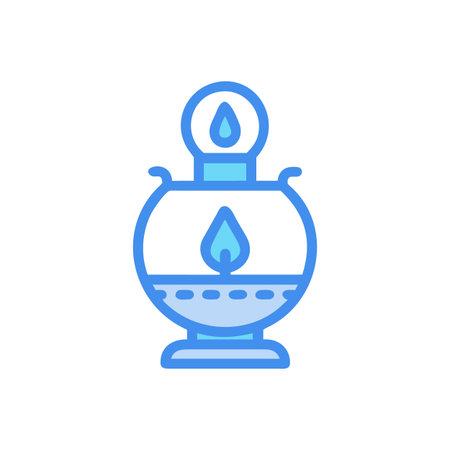 Oil Lamp Icon for Historical Lightingのイラスト素材