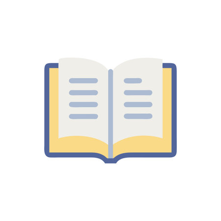 Open Notebook Icon for Note-Takingのイラスト素材