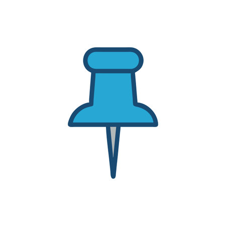 Pushpin Icon for Marking Locationsのイラスト素材