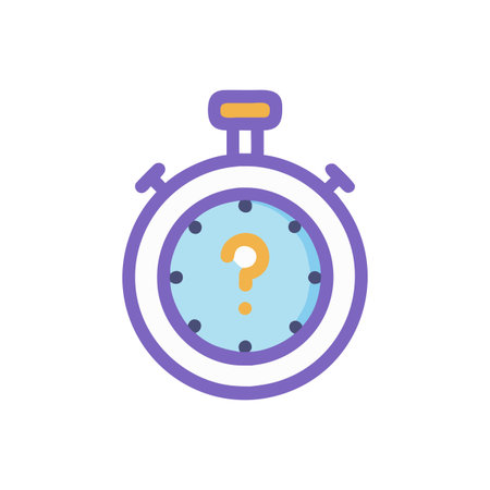 Educational Timer Icon for Quizzesのイラスト素材