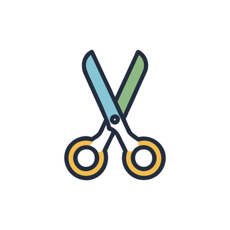 Stylish Safety Scissors Illustrationのイラスト素材