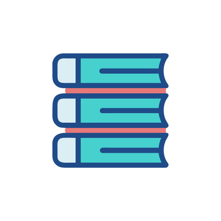 Stylish Stack of Books Illustrationのイラスト素材