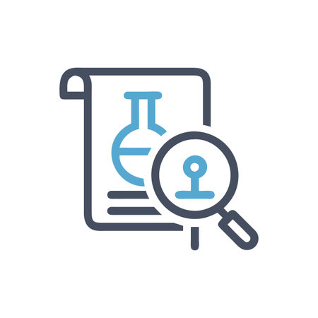 Research Symbol Icon for Academic Inquiryのイラスト素材