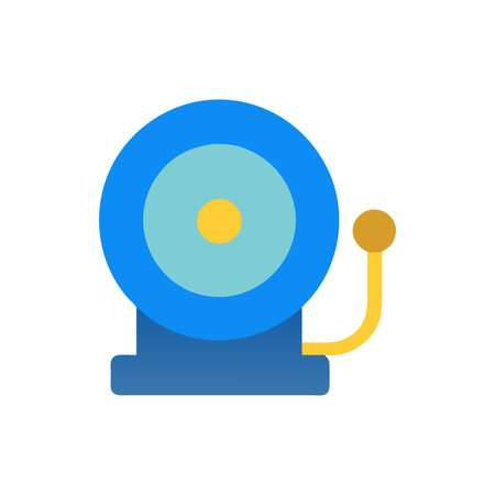 Classic School Bell Design Iconのイラスト素材