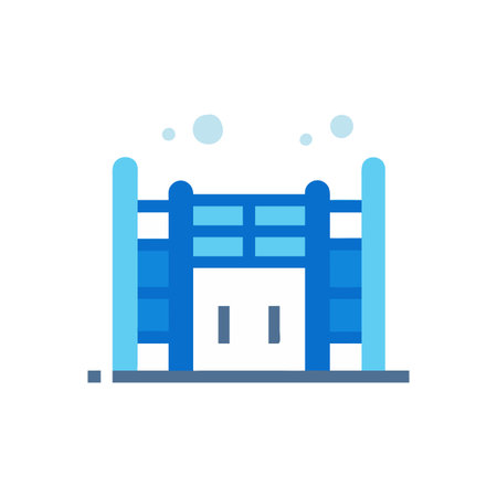 Modern School Gate Iconのイラスト素材
