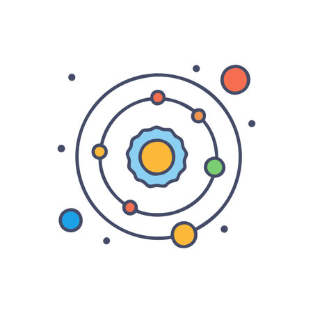 Illustrative Solar System Iconのイラスト素材