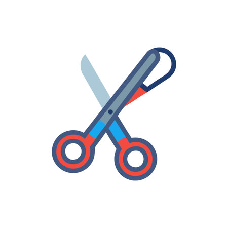 Educational Safety Scissors Iconのイラスト素材