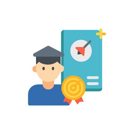 Goal Setting Icon for Studentsのイラスト素材