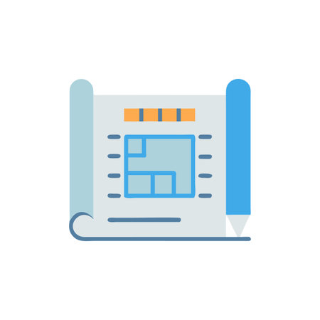 Study Blueprint Icon for Planningのイラスト素材