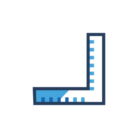 Minimalist Square Ruler Iconのイラスト素材