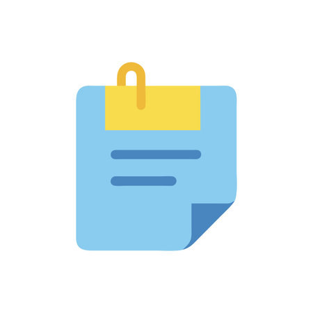Vibrant Sticky Note Iconのイラスト素材