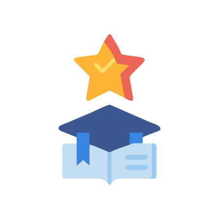 Study Star Icon for Academic Excellenceのイラスト素材