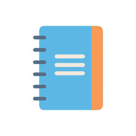 Spiral Note Icon for Education Resourcesのイラスト素材