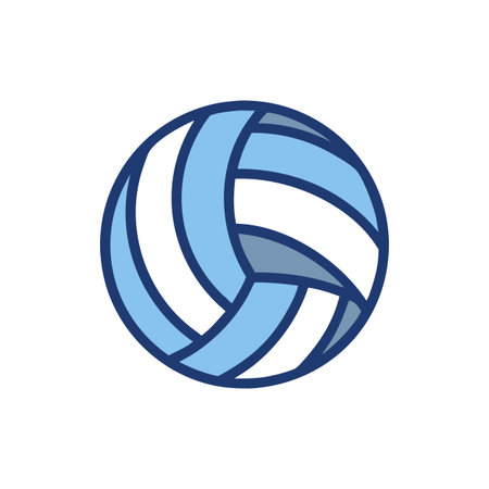 volleyball ball sport related icon image vector illustration design  blue colorのイラスト素材